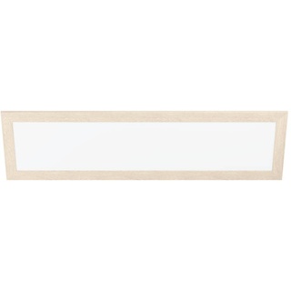 EGLO PIGLIONASSO LED Deckenleuchte Holz weiß, braun 4700lm 4000K 124,5x34,5x5,5cm