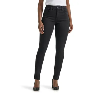 Lee Damen Petite Ultra Lux Comfort with Flex Motion High Rise Skinny Jeans, Schwarz, 50 Zierlich - 46 Petite