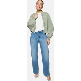 Canvasjacke ZERO "Damen mit Reißverschluss", Damen, Gr. 36, silber sage, Obermaterial: 100% Polyester. Futter: 100% Polyester, unifarben, oversize, weit Bündchen, Jacken