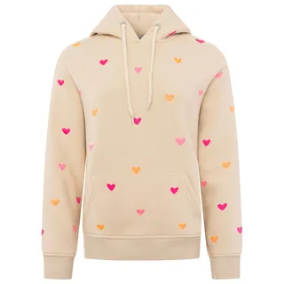 Zwillingsherz Hoodie Hearts Beige L/XL