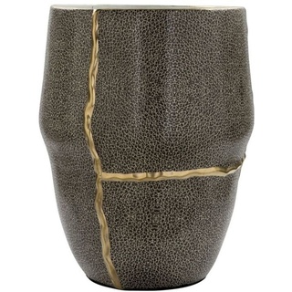Fink FAVORA Vase M - schwarz-gold - Ø 28,5 cm - Höhe 40,5 cm