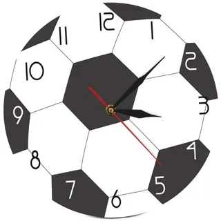 F Fityle Wanduhr Stille Sweep Fußball -Design kreative dekorative für Kinder Schlafzimmer Wohnzimmer Wohnzimmer Klassenzimmer Klassenzimmer