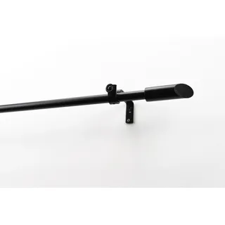 GARESA Vorhangstange ZYLI mit offenem Träger 1-läufig Ø 0 mm 220 cm Schwarz