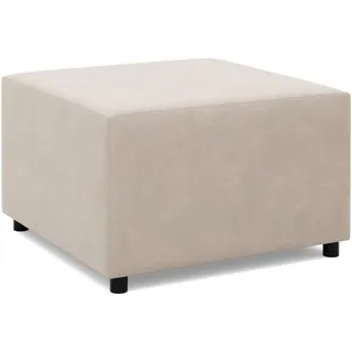 Mebligo - Fußstütze für Sessel 70 x 70 cm NEO Kollektion, Bequemer Hocker als Auflage, Pouf Hocker, Aus Hochwertigen Materialien, Sitzpouf, Fusshocker Gepolstert für Sessel, Beige