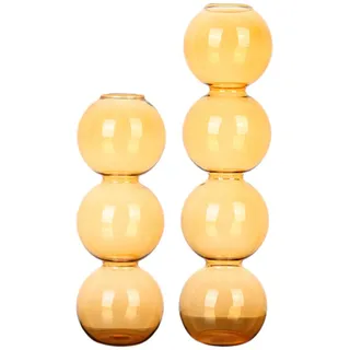 KWQBHW Glasvase, Hydrokulturvase, moderne Blumenvase, 4 Kugeln, Tafelaufsatz, Glasvase, Zuhause, Party, Büro, Tischdekoration, 2 Stück