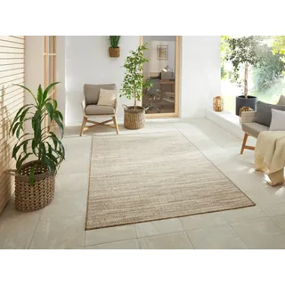 ELLE DECORATION Läufer Mèlange, rechteckig, Höhe: 5 mm, Flachgewebe, In-& Outdoor, Modern, Wendeteppich, Balkon, Wohnzimmer beige|braun 80 cm x 250 cm x 5 mm