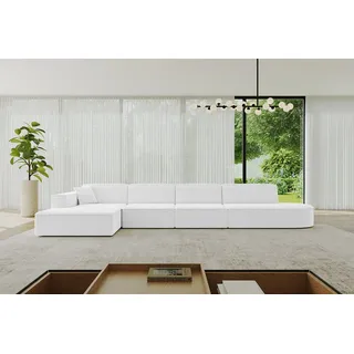 altdecor Ecksofa Polyester L-Form 2-Sitzer Weiß