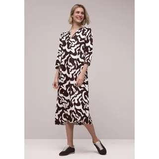 STREET ONE Midikleid Gemustert Braun 34