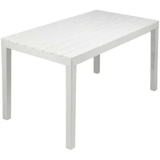 PROGARDEN Gartentisch 138 x 78 x 73 cm Weiß
