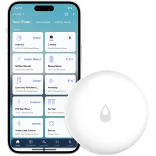 Aqara Zigbee Wassermelder Drahtloser Flutdetektor für Smart Home | Wassersensor Alarm für Küche, Bad & Keller, Erfordert Aqara Hub, Kompatibel mit Apple HomeKit, Home Assistant, Alexa