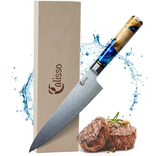 Calisso Chefmesser 67 Lagen Damaststahl - Damastmesser, Küchenmesser, Kochmesser
