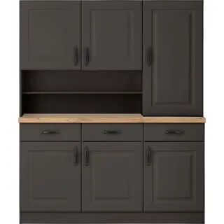 WIHO KÜCHEN Küchenbuffet Erla 150 x 50 x 181 cm GRAU