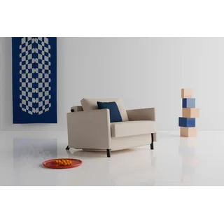 Innovation Living Schlafsessel Cubed Stoff 104 x 77 x 103 cm Beige mit Kissen