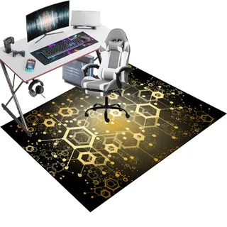 Bodenschutzmatte für Hartböden, Gaming Stuhl Unterlage, Bodenmatte für Rollstühle, Bürostuhl Unterlage Schreibstuhlunterlage, 140 x 160 cm Teppich Unterlage-Kratzfest für Parkett und Hartböden
