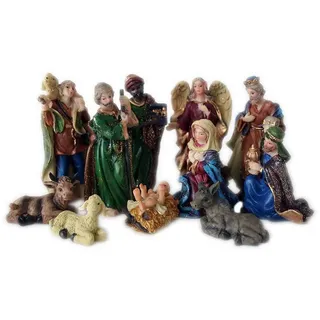 Koopmann International Krippenfiguren | 11-teilig | Polystone | Höhe 5-10 cm
