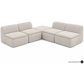 GROVA Outdoor Lounge 4-Sitzer Kombination mit Hocker Beige