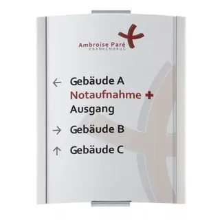 FRANKFURT Wandschild DIN A3 hoch | 420x317 mm | Aluminium silber | entspiegelte Abdeckung | einfache Montage zum Schrauben | Türschild Büro Bürosch