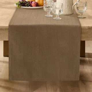 ZWJD Moderner Braun Tischläufer, Waschbar, Mit Elegantem Design, Weich und Luxuriös, Dekorativ für Wohnzimmer, Esstisch, Innendekoration,Küche, Urlaub & Party Dekor, 40x140 cm
