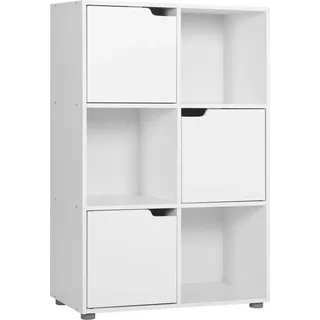 Woltu Bücherregal 59,6 x 29 x 91 cm Weiß