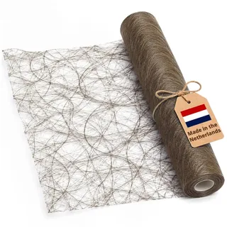 DecoHomeTextil Heimtextilmanufaktur DecoHomeTextil Deco Netz Tischläufer Sand Natur 30 cm x 5 Meter