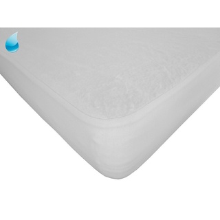 Matratzenauflage Molton Spannbettlaken wasserdicht für Kinderbett DUKAL, 70x140 cm, mit Spannumrandung, Made in Germany weiß 70 cm x 140 cm