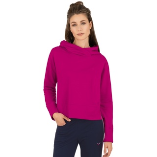 Sweatshirt TRIGEMA "TRIGEMA Dünner Kapuzenpullover" Gr. L, pink (magenta) Damen Sweatshirts