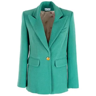 RUA & RUA Jackenblazer Klassische Blazer Jacke aus Wolle Wollblazer (1-tlg) grün