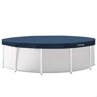 Intex Deluxe Abdeckplane rund Blau 366x20 cm