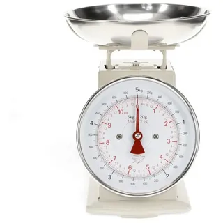 Rex London Küchenwaage Mechanische Küchenwaage mit Edelstahlschüssel für Backen & Kochen grau