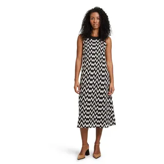 Betty & Co Damen Neckholder Kleid ohne Arm Schwarz/Weiß,36