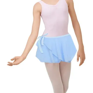 Whakano Ballettrock für Kinder und Damen,Wickelrock mit verstellbarem Band,Chiffon Tanzröcke,kurzer Tüllrock,Tanz Rock,Ballettkleidung,Klassisch Ballett Tanzkleid für Mädchen,28CM,Blau