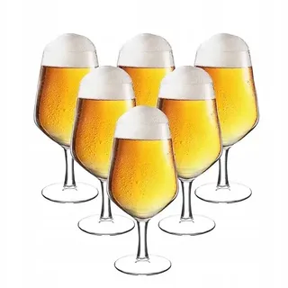 Altom Design Pokal Biergläser 0,5 Liter 6 Stück, Biertulpe,Biergläser Set Rubin