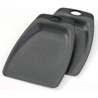 STONELINE Schneidebrett-Set Kunststoff 2 20 x 33,6 cm Schwarz