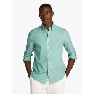 Tommy Hilfiger Langarmhemd FLEX POPLIN CLASSIC STP RF SHIRT mit Sreifenmuster grün L
