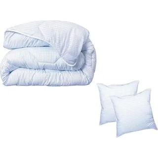 DODO Bettdecken-Set Dimension: 220 x 240 cm + 2 kleine Kissen Dimension: 60 cm x 60 cm - Vollständiger Schutz gegen Hausstaubmilben - ANGE GARDIEN - Weiß
