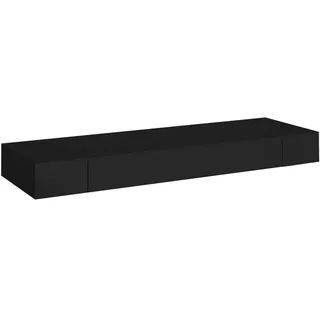 vidaXL Schweberegal mit Schublade 80 x 25 x 8 cm Schwarz