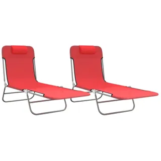 vidaXL Sonnenliege 71 x 61 x 21 cm Rot