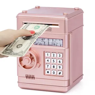 Thedttoy Elektronische Sparschwein,Passwort Spardose Geldtresor für Kinder | Tresor Kinder,Münzen-und Bargeldsafe mit Code,Spardose Tresor ab 3 Jahren,Geburtstagsgeschenk für Jungen und Mädchen