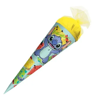 ROTH Schultüte, Disney Stitch, 50 cm, rund, Tüllverschluss