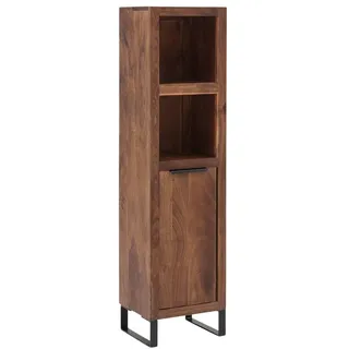 Woodkings Sydney Hochschrank 31 x 125 x 25 cm Dunkelbraun Holz