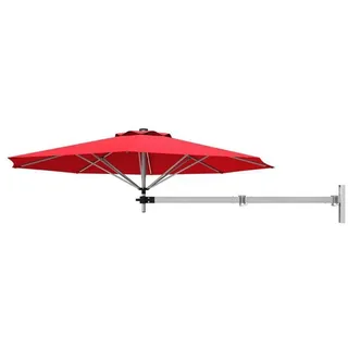 LuxusKollektion Balkonschirm Sonnenschirm Wandmontage Ø250 cm Rot rot
