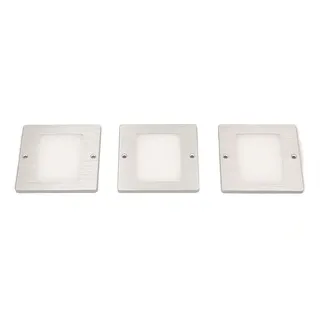 Victory Anbauleuchte PLANAR small 3er Set Neutralweiß Aluminiumgehäuse Edelstahl