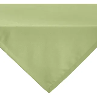 Erwin Müller Tischwäsche, Mitteldecke, Tischdecke Uni, Krefeld lindgrün Größe 130x130 cm - fleckabweisend, schmutzunempfindlich und leicht zu reinigen, Leinen-Optik (weitere Farben, Größen)
