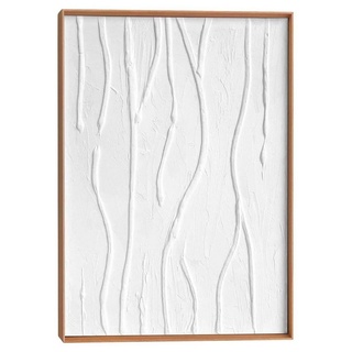 Reinders! Bild mit Rahmen Gerahmtes Bild CRAFT ART WOOD, Weiß, B 50 cm, Rahmen aus Holz, mit Gipsstruktur in weiß weiß