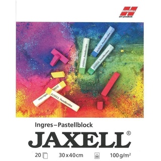 Honsell 476910 - JAXELL Ingres Pastellblock, 30 x 40 cm, 20 Blatt, 100 g/m2, naturweiß, säurefrei und pH-neutral, ideal für Zeichnungen mit Pastell, Bleistift, Rötel und Kohle
