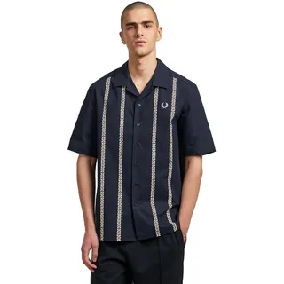 Placement Print Revere Shirt Herren NAVY 2XL