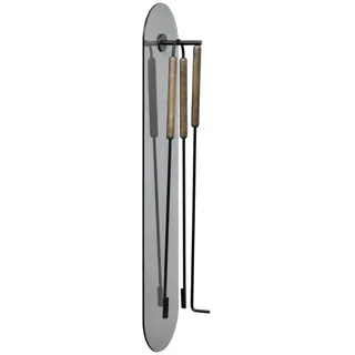 Blomus Kaminbesteck 3-tlg. Wandmontiert -ASHI- Farbe Brown