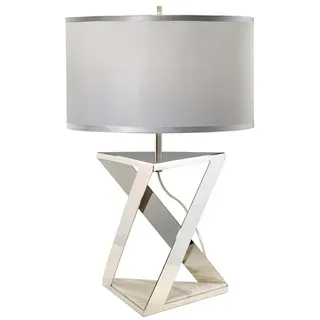 Elstead LIGHTING LED Tischleuchte, Leuchtmittel nicht inklusive, Tischlampe Schreibtischlampe Beistelllampe Schlafzimmerlampe Marmor silberfarben