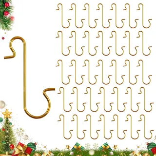 QIZHIQIAMY Aufhänger für Weihnachtskugeln, 100 PCS Christbaumkugel Aufhänger, Weihnachtskugel Haken, Christbaumkugeln Haken, Kugelaufhänger für Weihnachtsbäume, Girlanden, Weihnachtskugeln (A)