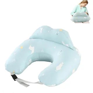 TOPCHANCES Stillkissen Stillkissenbezug Aus 100% Baumwolle Klein Für Baby,Motherhood Stilleinlagen Atmungsaktives,Herausnehmbares Und Waschbares Erstausstattung(weißer Bärgrün 65×55cm)